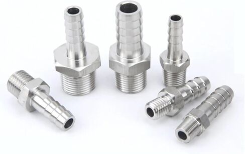 8mm Hose M8 M10 M12 M14 M16 M18 M20 Male Thread Stainless Steel High Pressure Pipe Fitting(M12x1.5) in Kuwait