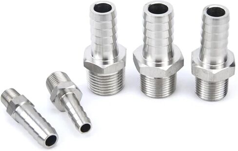 8mm Hose M8 M10 M12 M14 M16 M18 M20 Male Thread Stainless Steel High Pressure Pipe Fitting(M12x1.5) in Kuwait