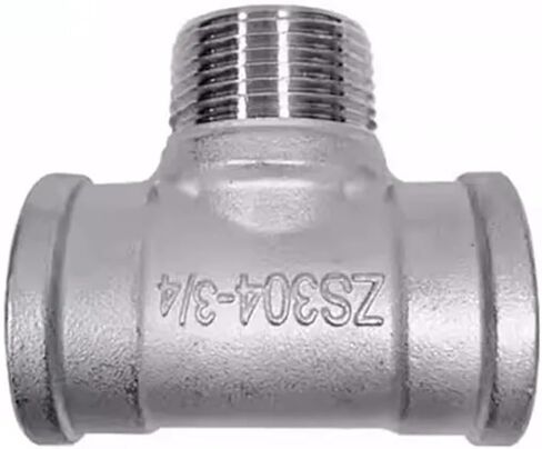 1/8 "1/4" 3/8 "1/2" 3/4 "1" BSPP خيط أنثى متساوي 304 الفولاذ المقاوم للصدأ نوع المحملة موصل تركيب الأنابيب ثلاثي الاتجاه (BSP1.2) in Kuwait