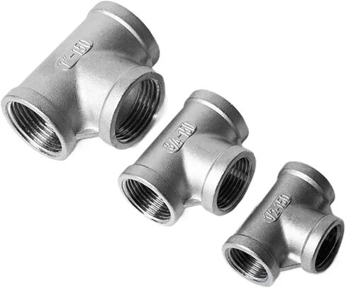 1/8 "1/4" 3/8 "1/2" 3/4 "1" BSPP خيط أنثى متساوي 304 الفولاذ المقاوم للصدأ نوع المحملة موصل تركيب الأنابيب ثلاثي الاتجاه (BSP1.2) in Kuwait