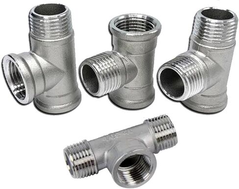 1/8 "1/4" 3/8 "1/2" 3/4 "1" BSPP خيط أنثى متساوي 304 الفولاذ المقاوم للصدأ نوع المحملة موصل تركيب الأنابيب ثلاثي الاتجاه (BSP1.2) in Kuwait