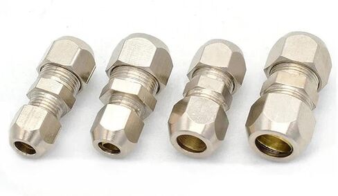 تركيب أنبوب الطويق المضغوط 6-4 8-10 10-12 أنبوب نحاسي ذو نهاية مزدوجة أنابيب الطويق المشتركة قفل الجوز مزدوج مستقيم PU PG(PG8-6mm) in Kuwait