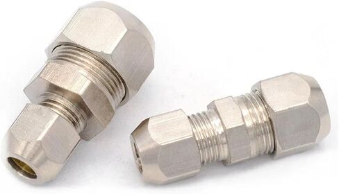 تركيب أنبوب الطويق المضغوط 6-4 8-10 10-12 أنبوب نحاسي ذو نهاية مزدوجة أنابيب الطويق المشتركة قفل الجوز مزدوج مستقيم PU PG(PG8-6mm) in Kuwait