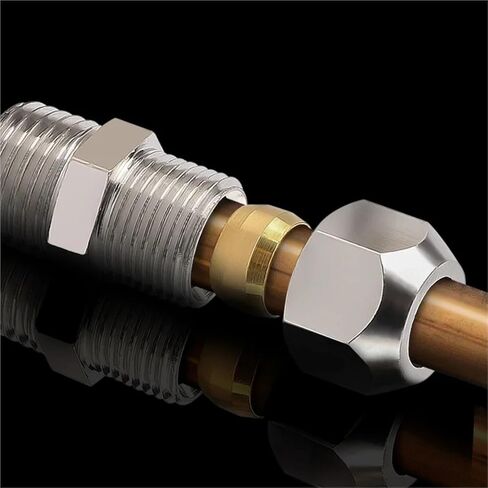 تركيب أنبوب الطويق المضغوط 6-4 8-10 10-12 أنبوب نحاسي ذو نهاية مزدوجة أنابيب الطويق المشتركة قفل الجوز مزدوج مستقيم PU PG(PG8-6mm) in Kuwait