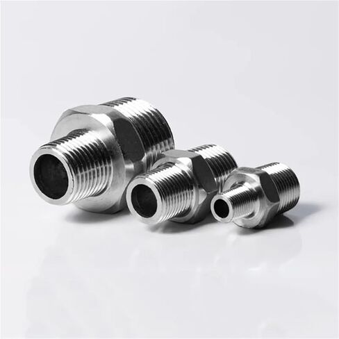 1/8" 1/4" 3/8" 1/2" 3/4" 1" 1-1/4" 1-1/2" BSPP ذكر الموضوع 304 الفولاذ المقاوم للصدأ تركيب الأنابيب المخفض موصل الحلمة السداسي (خيط NPT، 3I8 إلى 1I8) in Kuwait