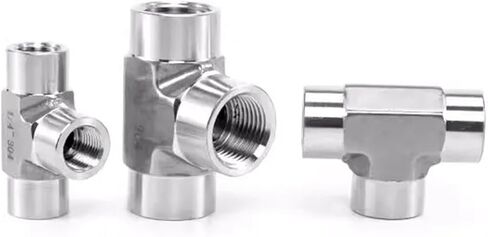 1/8 "1/4" 3/8 "1/2" 3/4 "1" BSPP NPT أنثى ذكر الموضوع المحملة 3 طريقة 304 316 الفولاذ المقاوم للصدأ ارتفاع ضغط تزوير وصلة أنابيب (304 NPT1I4 أنثى) in Kuwait