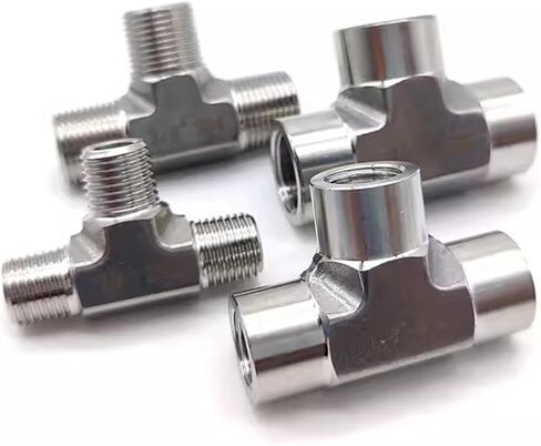 1/8 "1/4" 3/8 "1/2" 3/4 "1" BSPP NPT أنثى ذكر الموضوع المحملة 3 طريقة 304 316 الفولاذ المقاوم للصدأ ارتفاع ضغط تزوير وصلة أنابيب (304 NPT1I4 أنثى) in Kuwait