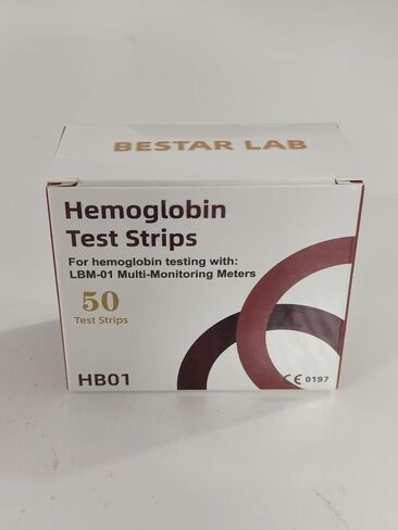 50 شريط اختبار الهيموجلوبين لجهاز قياس الهيموجلوبين من BESTAR LAB، شرائط الاختبار فقط (لا يتم تضمين العداد. in Kuwait