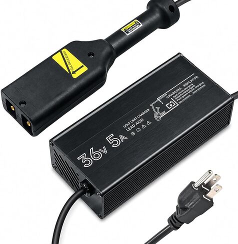 36V 5A Golf Cart Battery Charger with EZGO TXT, 36 Volt Golf Cart Battery Charger D Plug MCU Compact Smart Charger for EZGO TXT Medalist/DS Golf Carts and 36v Lead-Acid Batteries Carts in Kuwait