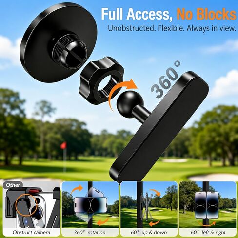Magnetic Golf Cart Phone Holder for MagSafe iPhone, Unique Fathers Day Golf Gifts for Men Golfers Dad Husband Ladies, Phone Mount Gift Golf Cart Accessories Essentials Fits EZGO, Club Car in Kuwait