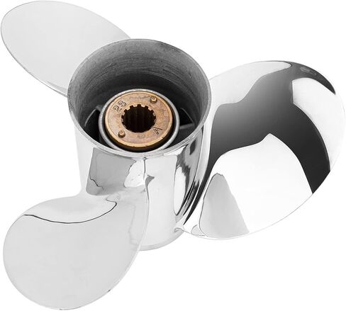 10 3/8X14 OEM Upgrade Stainless Steel Outboard Propeller fit Mercury Motos 30-70HP, Ref.Parts No.48-866850A46,13 Spline Tooth, Rh in Kuwait
