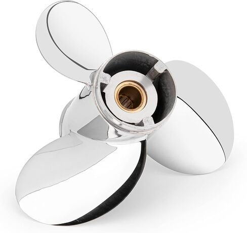 10 3/8X14 OEM Upgrade Stainless Steel Outboard Propeller fit Mercury Motos 30-70HP, Ref.Parts No.48-866850A46,13 Spline Tooth, Rh in Kuwait