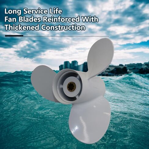 Aluminum Outboard Propeller 9 1/4x10 1/2 Compatible with Yamaha Engines 9.9HP/15HP/F15/F20,3 Blades,8 Tooth,RH,(683-45943-00-0) in Kuwait