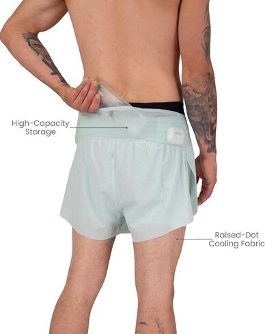 شورت الجري FlipBelt للرجال مزود ببطانة وجيوب مدمجة للهاتف in Kuwait