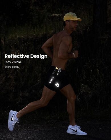 شورت الجري FlipBelt للرجال مزود ببطانة وجيوب مدمجة للهاتف in Kuwait