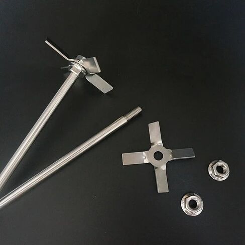 Stainless Steel Four-Blade Paddle Stirrer Set - 304 Lab Mixing Tool with Stirring Rod for Efficient Vortex Creation(5cm) in Kuwait
