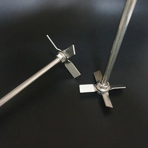 Stainless Steel Four-Blade Paddle Stirrer Set - 304 Lab Mixing Tool with Stirring Rod for Efficient Vortex Creation(5cm) in Kuwait