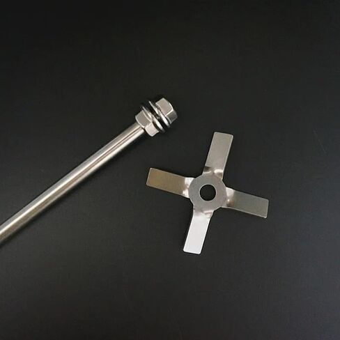 Stainless Steel Four-Blade Paddle Stirrer Set - 304 Lab Mixing Tool with Stirring Rod for Efficient Vortex Creation(5cm) in Kuwait