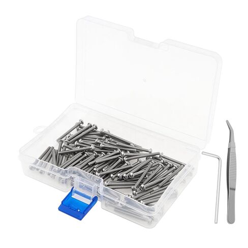 100-Pack M3x30mm Button Head Hex Socket Screws, 304 Stainless Steel | with Wrench Tweezers Storage Box, Metric Hex Bolts Fasteners for DIY Furniture Electronics Auto Machinery in Kuwait