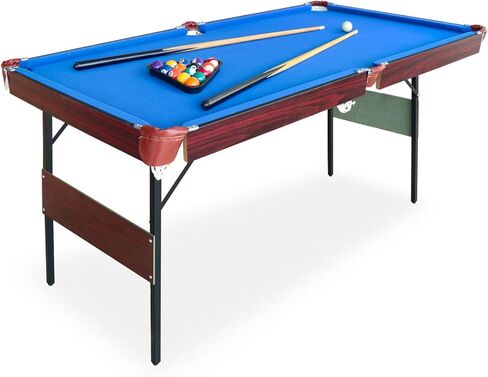 Seydrey 54" Folding Pool Table, Portable Space-Saving Billiard Game Table for Game Room & Office in Kuwait