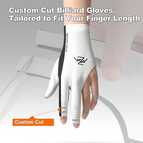 Billiard Pool Glove for Left Hand 3 Finger, Premium Ultra-Smooth Fabric, Breathable & Quick-Dry – Seamless, Snooker Cue Sport Glove Popular Sizes for Men & Women in Kuwait