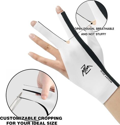 Billiard Pool Glove for Left Hand 3 Finger, Premium Ultra-Smooth Fabric, Breathable & Quick-Dry – Seamless, Snooker Cue Sport Glove Popular Sizes for Men & Women in Kuwait