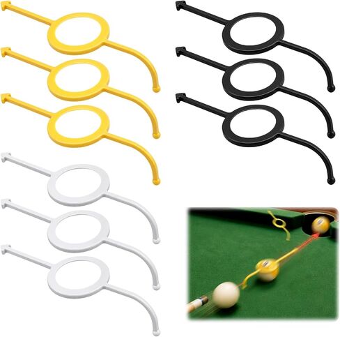 9 Pcs Billiards Training Aids, Pool Cue Shot Aiming Trainer | Practice accessories for standard 2-1/4 inch pool balls, cue shot aiming, billiards drills, beginner and intermediate players in Kuwait