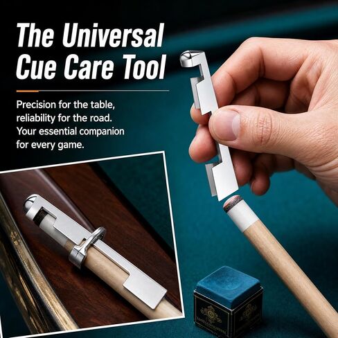 2 Sets Pool Cue Tips Replacement Kit, Stainless Steel Billiard Stick Repair Tool, Easy to Use Clamp Fastener, for Snooker, Professional Billiards Table Accessories in Kuwait