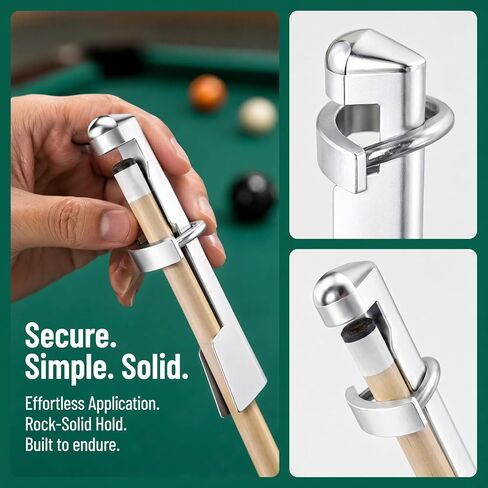2 Sets Pool Cue Tips Replacement Kit, Stainless Steel Billiard Stick Repair Tool, Easy to Use Clamp Fastener, for Snooker, Professional Billiards Table Accessories in Kuwait