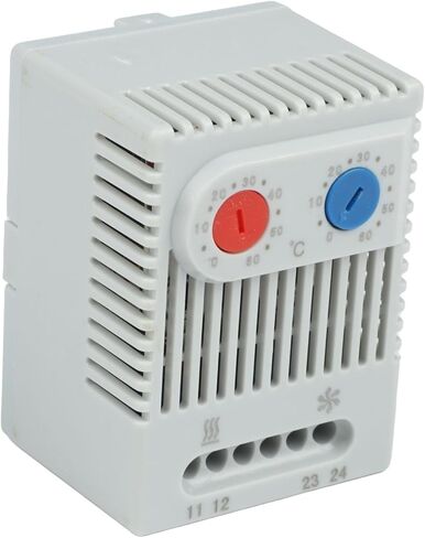 Compact Mechanical for Temperature Controller Thermostat, 0-60°C Control Range, 7K±4K Hysteresis, for DIN Rail Mount (35mm), IP20 Rated, for KTO011/KTS011/ZR011 Series(ZR011) in Kuwait