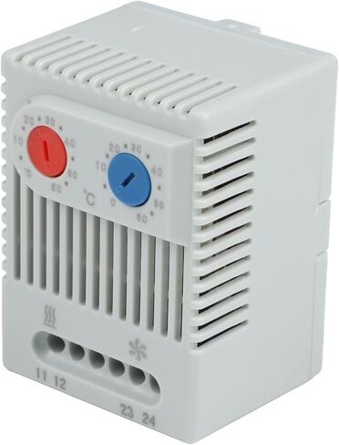 Compact Mechanical for Temperature Controller Thermostat, 0-60°C Control Range, 7K±4K Hysteresis, for DIN Rail Mount (35mm), IP20 Rated, for KTO011/KTS011/ZR011 Series(ZR011) in Kuwait