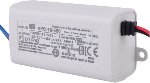 APC-16-350 16 وات 36 فولت 350 مللي أمبير تيار مستمر لتحويل التيار الكهربائي IP42 للديكور الداخلي LED، لافتات إعلانية LED، شرائط إضاءة (12 قطعة) (12) in Kuwait