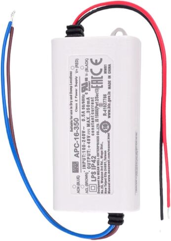APC-16-350 16 وات 36 فولت 350 مللي أمبير تيار مستمر لتحويل التيار الكهربائي IP42 للديكور الداخلي LED، لافتات إعلانية LED، شرائط إضاءة (12 قطعة) (12) in Kuwait