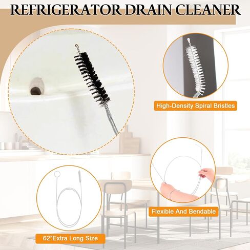 50 Inch Drain Snake Hair Drain Clog Remover for Tub Cleaning, 7PCS | for Cleaning Shower, Bath Tub, Bathroom Drains in Kuwait