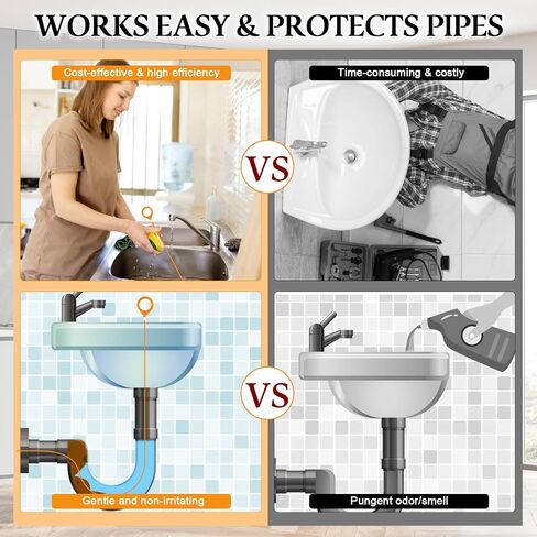 50 Inch Drain Snake Hair Drain Clog Remover for Tub Cleaning, 7PCS | for Cleaning Shower, Bath Tub, Bathroom Drains in Kuwait