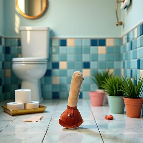 1Pc Plunger Keychain Pendant,Unique Toilet Plunger Soft Keychain for Backpack Decoration or Gifts,Decorate Car Keys, Wallets, Handbags, Keys, Figures Stuffed Animals and in Kuwait