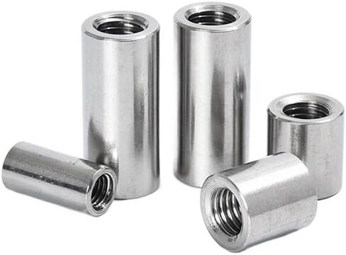 M8X12X40-2PCS 304 الفولاذ المقاوم للصدأ أسطواني اقتران الجوز تمديد غطاء المسمار موصل دائري in Kuwait