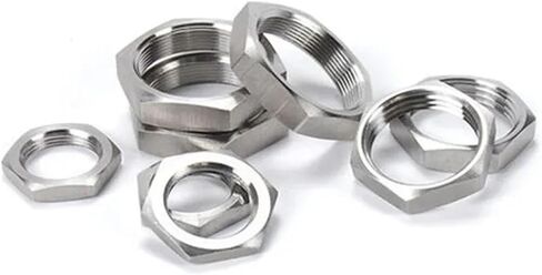 1/8" 1/4" 3/8" 1/2" 3/4" 1" 1-1/4" 1-1/2" 2" 2.5" 3" 4" BSP Female Thread Hex Lock Nut Pipe Fitting 304 Stainless Steel(1-1/4") in Kuwait