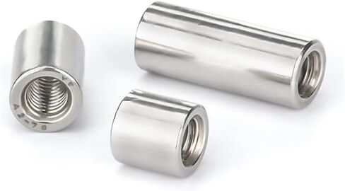 M8x10x10(5pcs) 304 Stainless Steel Round Joint Nut Long Connector in Kuwait
