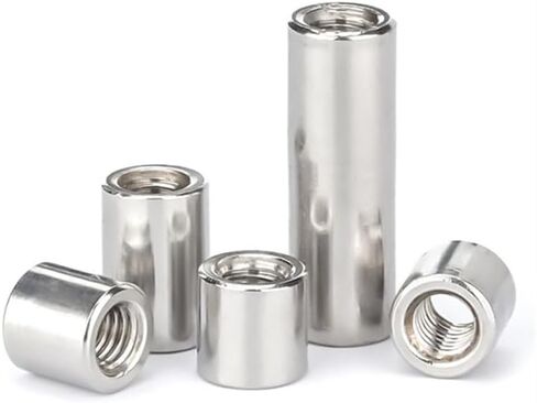 M8x10x10(5pcs) 304 Stainless Steel Round Joint Nut Long Connector in Kuwait