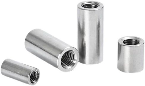 M8X10X10-5PCS 304 Stainless Steel Cylindrical Coupling Nut Extension Screw Cover Round Connector in Kuwait