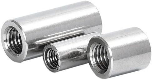 M8X12X25-2PCS 304 Stainless Steel Cylindrical Coupling Nut Extension Screw Cover Round Connector in Kuwait