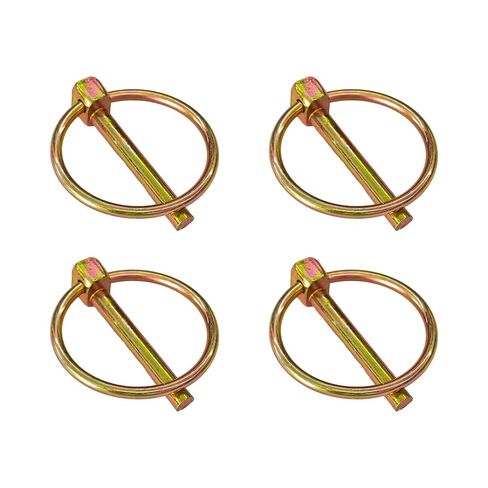 4Pcs 1/4" Linch Pin Assortment Kit, 6x45mm Shaft Locking Pins, Heavy Duty Lynch Pin Lock Pin Clips for Farm Tractors, Trailers, Mowers, Trolleys in Kuwait