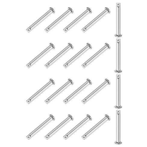 M METERXITY 20-Pack Single Hole Clevis Pins, M3 x 12mm 304 Stainless Steel Flat Head Clevis Pins for Mechanical Linkage/Fixed Parts/Ship Rigging, Link Hinge Pin Reusable in Kuwait