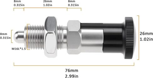 M16x1.5mm Spring Locking Pin with Self-locking SXYKN16 Stainless Steel Pin for Mechanical Devices Molds Automation Machinery in Kuwait