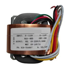 30VA 30W R-core إلى PRT محول الإدخال 0-115Vx2 أو 230V الإخراج 220V 0.068A 14V 1A in Kuwait