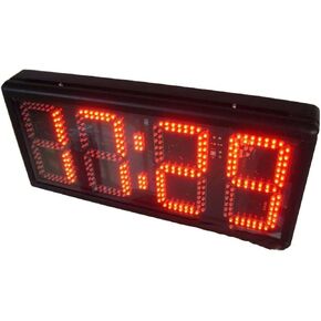 ساعة الصالة الرياضية، 8 بوصة 4 أرقام شاشة كبيرة LED العد التنازلي على مدار الساعة الحمراء لدرجة الحرارة على مدار الساعة في صالة الألعاب الرياضية الداخلية والملاكمة وصالة الألعاب الرياضية، شاشة كبيرة وواضحة، in Kuwait