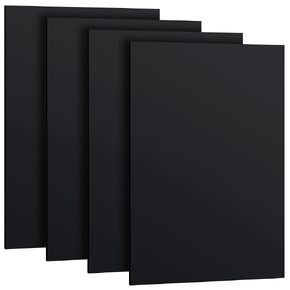 4 Pack Black ABS Plastic Sheet, 12 x 8 x 1/4 Inch, Moldable Thermoplastic Board for DIY, Signage, Handcrafts, Textured and Smooth Surface in Kuwait