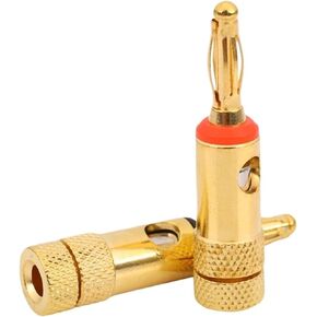 BTLIFE-Gold Plated Banana Plugs 12 Red 12 Black 4Mm 24 Pcs LL68-4BP1 in Kuwait