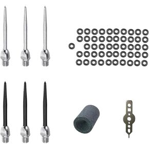 Steel Dart Tips – Premium Dart Flight Accessories for Steel Tip Darts with Points, Replacement Wrench, O-Rings, Sharpening Stone in Kuwait